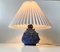 Spiky Blue Ceramic Table Lamp with Troll by Lauritz Hjorth, 1940s 2