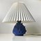 Lampada da tavolo Spiky in ceramica blu di Lauritz Hjorth, anni '40, Immagine 9