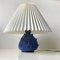 Spiky Blue Ceramic Table Lamp with Troll by Lauritz Hjorth, 1940s 9