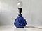 Lampada da tavolo Spiky in ceramica blu di Lauritz Hjorth, anni '40, Immagine 3