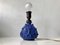 Stachelige Blaue Keramik Tischlampe mit Troll von Lauritz Hjorth, 1940er 3