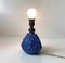Lampada da tavolo Spiky in ceramica blu di Lauritz Hjorth, anni '40, Immagine 6