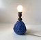 Stachelige Blaue Keramik Tischlampe mit Troll von Lauritz Hjorth, 1940er 6