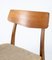Danish Dining Room Chair in Teak and Light Fabric, 1960s, Image 4