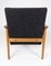 Danish Easy Chair with Stool in Teak and Dark Wool Fabric, 1960s 6