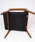 Danish Easy Chair with Stool in Teak and Dark Wool Fabric, 1960s 5