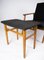 Danish Easy Chair with Stool in Teak and Dark Wool Fabric, 1960s, Image 2