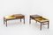 Scandinavian Model Casino Flower Tables in Rosewood and Brass, Set of 2, Image 2
