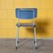 Blue & Tubular Chrome 1231 Chair from Gispen 4