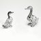 Duck Sculptures in Black & White Murano Glass by Archimede Seguso, Set of 2 6