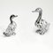 Duck Sculptures in Murano Glas in Schwarz & Weiß von Archimede Seguso, 2er Set 6