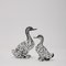 Duck Sculptures in Black & White Murano Glass by Archimede Seguso, Set of 2 2
