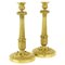 Große Empire Kerzenständer aus Vergoldeter Bronze, Frankreich, 1820, 2er Set 1