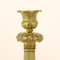 Große Empire Kerzenständer aus Vergoldeter Bronze, Frankreich, 1820, 2er Set 7