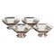 Antique Art Deco Silver Bonbon Dishes from Walker & Hall, Set of 4 1