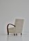 Art Deco Lounge Chairs in White Sheepskin and Stained Beech, Denmark, 1930s, Set of 2 8