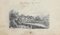 Le Paysage Urbain d'Ardenza, Livourne, Dessin au Dessin Original, 1870 1