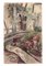 Paesaggio, acquerello originale su carta, inizio XX secolo, Immagine 1