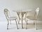 Englischer Mid-Century Gartentisch und Stühle aus Gusseisen im viktorianischen Stil, 3er Set 3