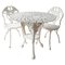 Englischer Mid-Century Gartentisch und Stühle aus Gusseisen im viktorianischen Stil, 3er Set 1