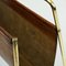 Large Mid-Century Austrian Leather and Brass Magazine Rack by Carl Auböck 9