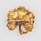 Set de Boucles d'Oreilles avec Revers à 18 Broches en Perle Naturelle Dorée, 1900s, Set de 3 9