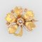 18 Karat Gold Natural Pearl Brooch Lever-Back Earrings Set, 1900s, Set of 3 5