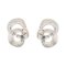 French 18 Karat White Gold Clip Earrings, 1960s, Set of 2, Image 1