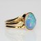 French Opal 18 Karat Yellow Gold Openwork Ring, 1900s, Image 7