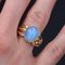 Französischer 18 Karat Opalglas Ring aus Opal 18 Karat, 1900er 5