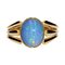 French Opal 18 Karat Yellow Gold Openwork Ring, 1900s 1