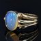 French Opal 18 Karat Yellow Gold Openwork Ring, 1900s 4