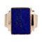 French Lapis Lazuli 18 Karat Yellow Gold Signet Ring, 1960s 1
