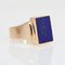 French Lapis Lazuli 18 Karat Yellow Gold Signet Ring, 1960s 5