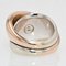 18 Karat Rose White Gold Interlaced Rings 4