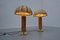 Lampada da tavolo in ottone e bambù, Italia, set di 2, Immagine 3