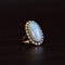Vintage 18k Gold Ring with Australian Harlequin Opal and Brilliant Cut Diamonds, 1950s, Image 5
