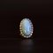 Anello vintage in oro 18k con opale araldino australiano e diamanti a taglio brillante, anni '50, Immagine 6