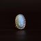 Vintage 18k Gold Ring with Australian Harlequin Opal and Brilliant Cut Diamonds, 1950s 6