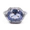 Antique 18k White Gold Ring with Synthetic Sapphire and Rosette Cut Diamonds, 1920s, Image 1