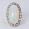 Vintage Ring in 18k Gold With Australian Opal and Brilliant Cut Diamonds (0.80 Ct), 50s, Image 1