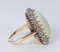 Vintage Ring aus 18 Karat Gold mit Diamanten aus australischem Opalglas und Brillantschliff (0,80 Ct), 50er 9