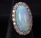 Anello vintage in oro 18k con opale australiano e diamanti a taglio brillante (0,80 Ct), anni '50, Immagine 7