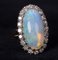 Vintage Ring in 18k Gold With Australian Opal and Brilliant Cut Diamonds (0.80 Ct), 50s 2