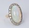 Vintage Ring in 18k Gold With Australian Opal and Brilliant Cut Diamonds (0.80 Ct), 50s, Image 8