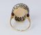 Vintage Ring aus 18 Karat Gold mit Diamanten aus australischem Opalglas und Brillantschliff (0,80 Ct), 50er 10