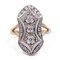 Antiker 18 Karat Gold Ring mit Geschliffenen Diamanten, 1930er 1