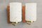Mid-Century Wall Sconces in White Glass, Set of 2 1