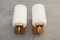 Mid-Century Wall Sconces in White Glass, Set of 2 3