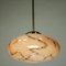 Art Deco Rod Pendant Lamp in Pink Marbled Glass & Brass, 1930s, Image 6